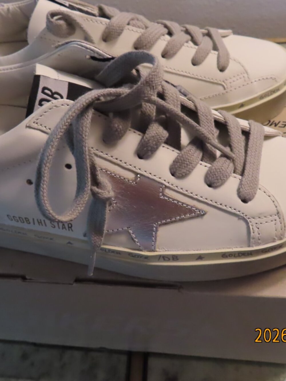 Golden Goose-Women'sSize 36-Hi Star with star and metallic silver heel - Picture 13 of 16